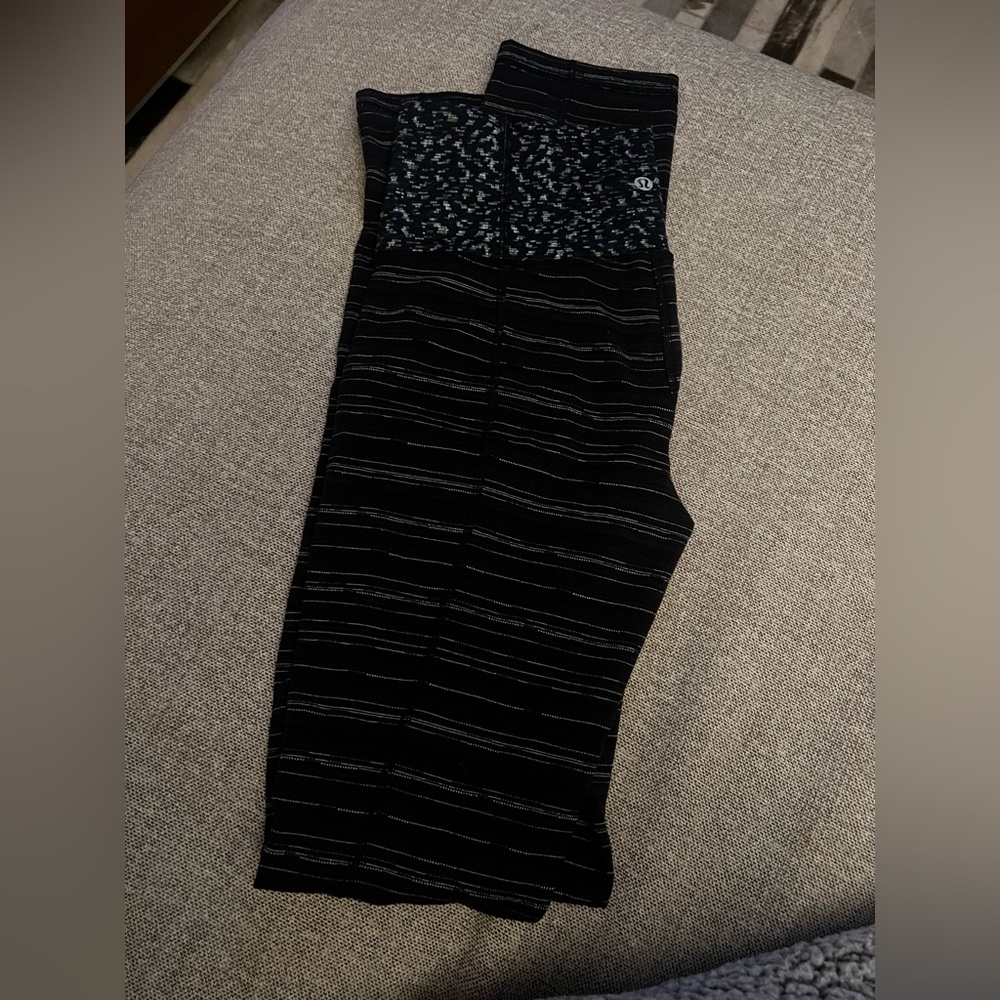 lululemon athletica Black and Gray Leggings